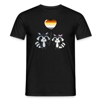 Waschbär-Paar Gay Bear Pride - Männer T-Shirt - Schwarz - Vorne - AI Model Male 178 light (178cm)