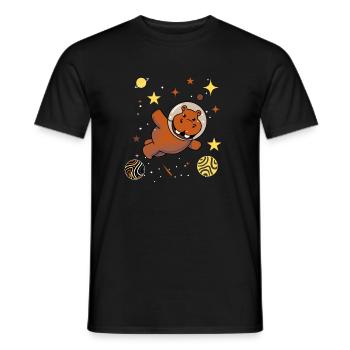 Gay Bear Nilpferd Im Weltraum Gay Bear Pride - Männer T-Shirt - Schwarz - Vorne - AI Model Male 178 light (178cm)