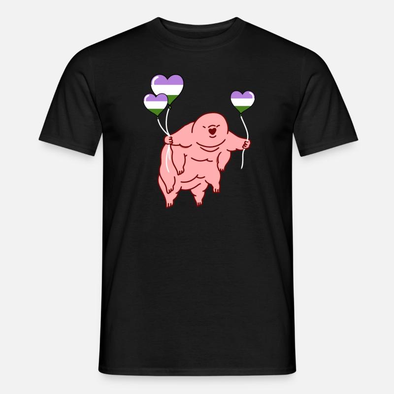 Bärtierchen Ballon Genderqueer Pride - Männer T-Shirt - Schwarz