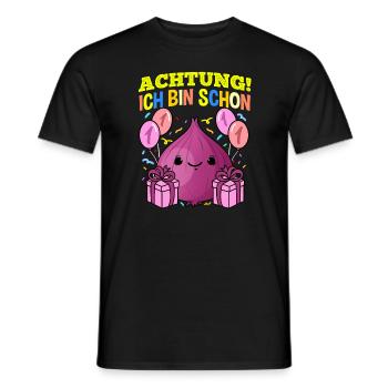 Achtung Ich Bin Schon 1 Geburtstag Zwiebel - Männer T-Shirt - Schwarz - Vorne - AI Model Male 178 light (178cm)