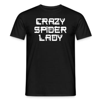 Drôle Crazy Spider Lady Pet Spider Propriétaire - T-shirt homme - noir - Devant - AI Model Male 178 light (178cm)