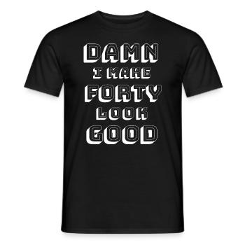 40. Geburtstag - Männer T-Shirt - Schwarz - Vorne - AI Model Male 178 light (178cm)