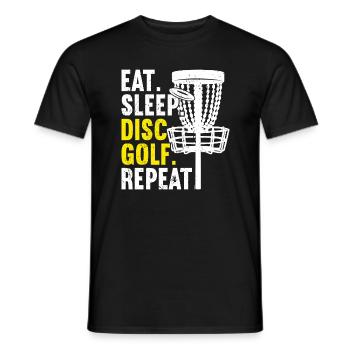 DIsc Golf Disc Golfing - Men's T-Shirt - black - Front - AI Model Male 178 light (178cm)