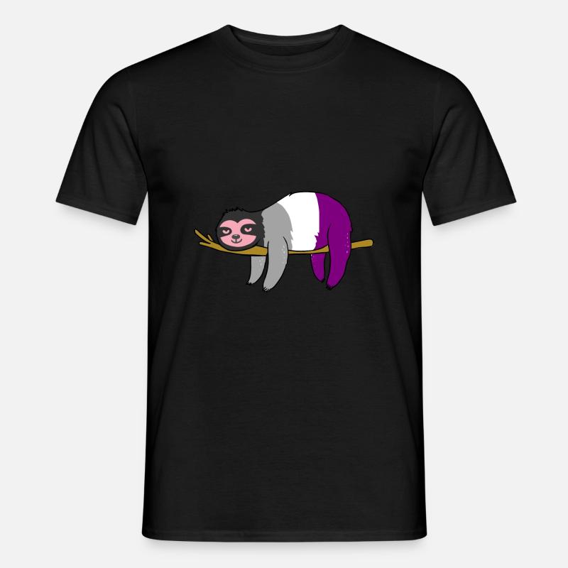Faultier Ace Pride - Männer T-Shirt - Schwarz