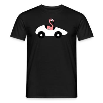 voiture conduite de la pelouse voiture de sport permis de conduire flaming - T-shirt homme - noir - Devant - AI Model Male 178 light (178cm)