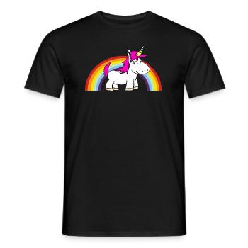 Einhor Rainbow Unicorn Rainbow - T-shirt homme - noir - Devant - AI Model Male 178 light (178cm)