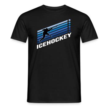 hockey sur glace hockey sur glace sports d’hiver pénalité rondelle - T-shirt homme - noir - Devant - AI Model Male 178 light (178cm)
