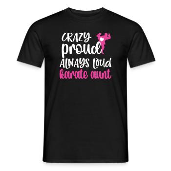 Meilleur cadeau de tante de karaté Tante fière de karaté - T-shirt homme - noir - Devant - AI Model Male 178 light (178cm)
