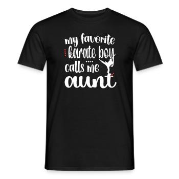 Meilleur cadeau de tante de karaté Tante fière de karaté - T-shirt homme - noir - Devant - AI Model Male 178 light (178cm)
