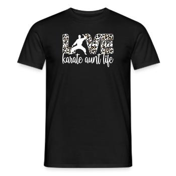 Meilleur cadeau de tante de karaté fière de tante de karaté - T-shirt homme - noir - Devant - AI Model Male 178 light (178cm)