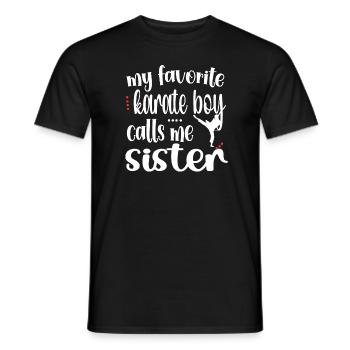 Cadeau de soeur de karaté fier de soeur de karaté - T-shirt homme - noir - Devant - AI Model Male 178 light (178cm)