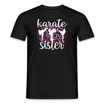 Cadeau de soeur de karaté fier de soeur de karaté - T-shirt homme - noir - Devant - AI Model Male 178 light (178cm)