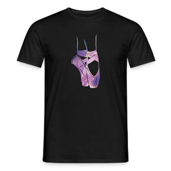 danseuse de ballet ballerine ballet danse ballerine - T-shirt homme - noir - Devant - AI Model Male 178 light (178cm)