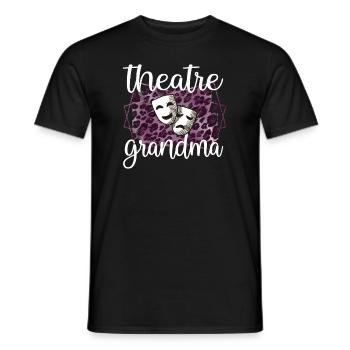 Proud Theatre Grandma Theatre Actor Grandmother - Men's T-Shirt - black - Front - AI Model Male 178 light (178cm)