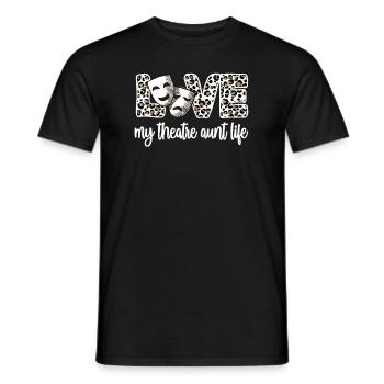 Théâtre Tante Fière Théâtre Acteurs Tante - T-shirt homme - noir - Devant - AI Model Male 178 light (178cm)