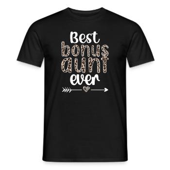 Meilleur bonus Tante Fière Belle-tante Cadeau - T-shirt homme - noir - Devant - AI Model Male 178 light (178cm)