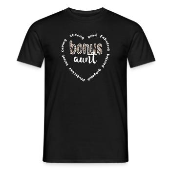 Meilleur bonus Tante Fière Belle-tante Cadeau - T-shirt homme - noir - Devant - AI Model Male 178 light (178cm)