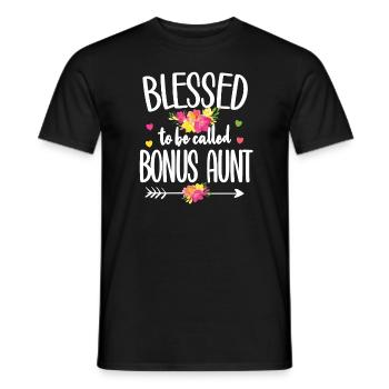Meilleur bonus Tante Fière Belle-tante Cadeau - T-shirt homme - noir - Devant - AI Model Male 178 light (178cm)