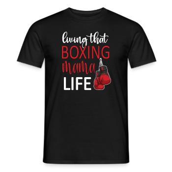 Cadeau de maman de boxe fière Maman de boxe de Boxer Mama - T-shirt homme - noir - Devant - AI Model Male 178 light (178cm)