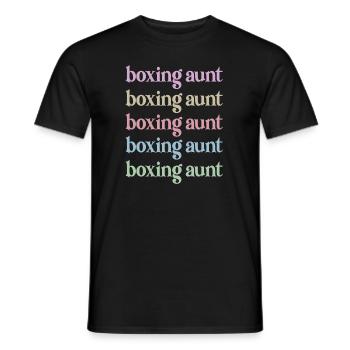 Boxing Aunt Gift Box Aunt By Boxer Proud Aunt - Men's T-Shirt - black - Front - AI Model Male 178 light (178cm)