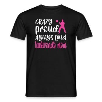 Taekwondo Mom Taekwondo Mother Taekwondo Fighter - Men's T-Shirt - black - Front - AI Model Male 178 light (178cm)