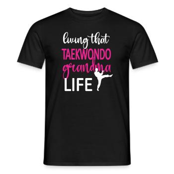 Taekwondo Grand-mère Fière Taekwondo Grand-mère Cadeau - T-shirt homme - noir - Devant - AI Model Male 178 light (178cm)