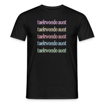 Taekwondo Aunt Proud Taekwondo Aunt Gift - Men's T-Shirt - black - Front - AI Model Male 178 light (178cm)