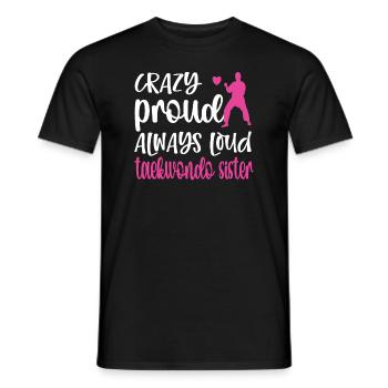 Taekwondo Sister Proud Taekwondo Sister - Men's T-Shirt - black - Front - AI Model Male 178 light (178cm)