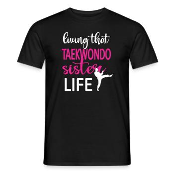 Taekwondo Sister Proud Taekwondo Sister - Men's T-Shirt - black - Front - AI Model Male 178 light (178cm)