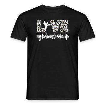 Proud Taekwondo Sister Taekwondo Sister - Men's T-Shirt - black - Front - AI Model Male 178 light (178cm)