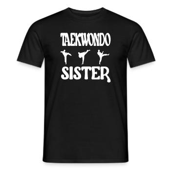 Proud Taekwondo Sister Taekwondo Sister - Men's T-Shirt - black - Front - AI Model Male 178 light (178cm)