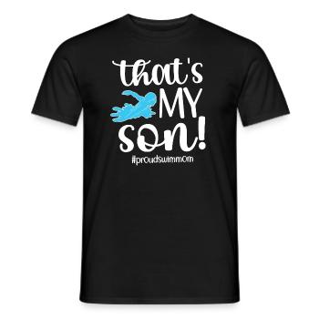 Stolze Schwimmmama Mutter Schwimmer Schwimm-Mama - Männer T-Shirt - Schwarz - Vorne - AI Model Male 178 light (178cm)