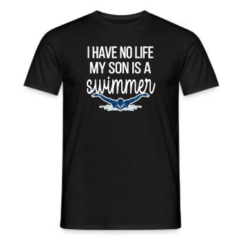 Schwimmmama Mutter Von Schwimmer Schwimm-Mama - Männer T-Shirt - Schwarz - Vorne - AI Model Male 178 light (178cm)