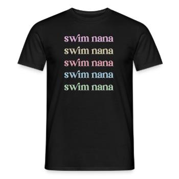 Proud Swimming Nana Swimmer Nana Regalo della nonna - T-shirt uomo - nero - Fronte - AI Model Male 178 light (178cm)