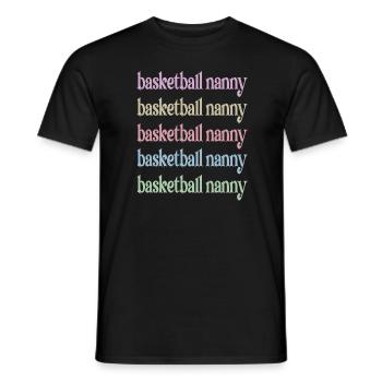 Nanny Grandma Of Basketball Player Basketball Nanny - Men's T-Shirt - black - Front - AI Model Male 178 light (178cm)