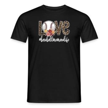 Memaw Grandma Of a Baseball Player Baseball Memaw - Men's T-Shirt - black - Front - AI Model Male 178 light (178cm)