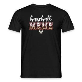Meme Grand-mère d’un joueur de baseball Baseball Meme - T-shirt homme - noir - Devant - AI Model Male 178 light (178cm)