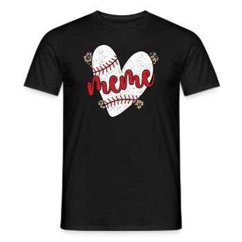 Meme Grand-mère d’un joueur de baseball Baseball Meme - T-shirt homme - noir - Devant - AI Model Male 178 light (178cm)