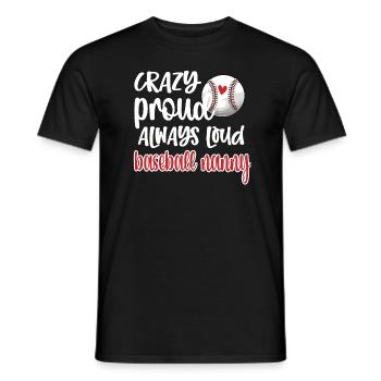 Nanny Grandma From Baseball Player Baseball Nanny - Men's T-Shirt - black - Front - AI Model Male 178 light (178cm)