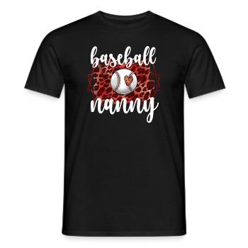 Nounou Grand-mère de baseball Joueur de baseball Nounou de baseball - T-shirt homme - noir - Devant - AI Model Male 178 light (178cm)