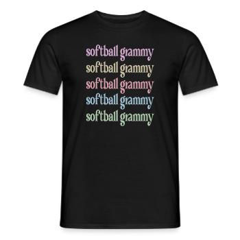 Grammy Grandma By Softball Player Softball Grammy - Men's T-Shirt - black - Front - AI Model Male 178 light (178cm)