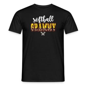 Grammy Grandma Of a Softball Player Softball Grammy - Men's T-Shirt - black - Front - AI Model Male 178 light (178cm)