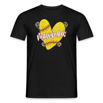 Mawmaw grand-mère d'un joueur de softball Mawmaw de softball - T-shirt homme - noir - Devant - AI Model Male 178 light (178cm)