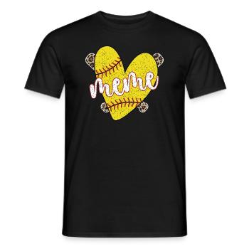 Meme Oma Eines Softballspieler Softball Meme - Männer T-Shirt - Schwarz - Vorne - AI Model Male 178 light (178cm)