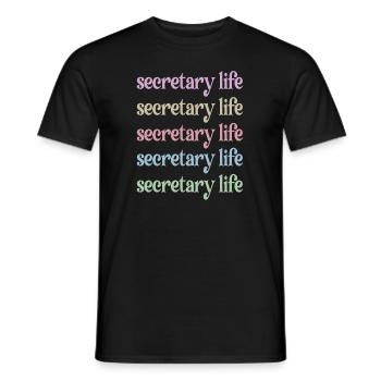 Best Secretary Appreciation Office Worker - Men's T-Shirt - black - Front - AI Model Male 178 light (178cm)