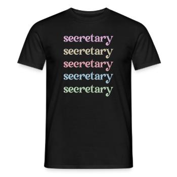 Best Secretary Appreciation Office Worker - Men's T-Shirt - black - Front - AI Model Male 178 light (178cm)