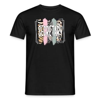 Meilleur secrétaire Appréciation Employé de bureau - T-shirt homme - noir - Devant - AI Model Male 178 light (178cm)