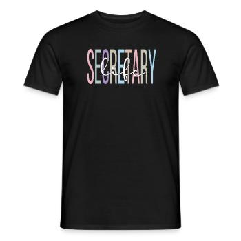Secretary Proud office workers Appreciation - Men's T-Shirt - black - Front - AI Model Male 178 light (178cm)