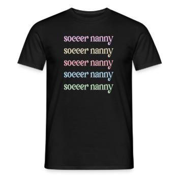 Fier footballeur nounou grand-mère de joueur de football nounou - T-shirt homme - noir - Devant - AI Model Male 178 light (178cm)