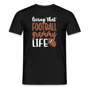 Football Grammy Grandma Of Football Player Grammy - Men's T-Shirt - black - Front - AI Model Male 178 light (178cm)